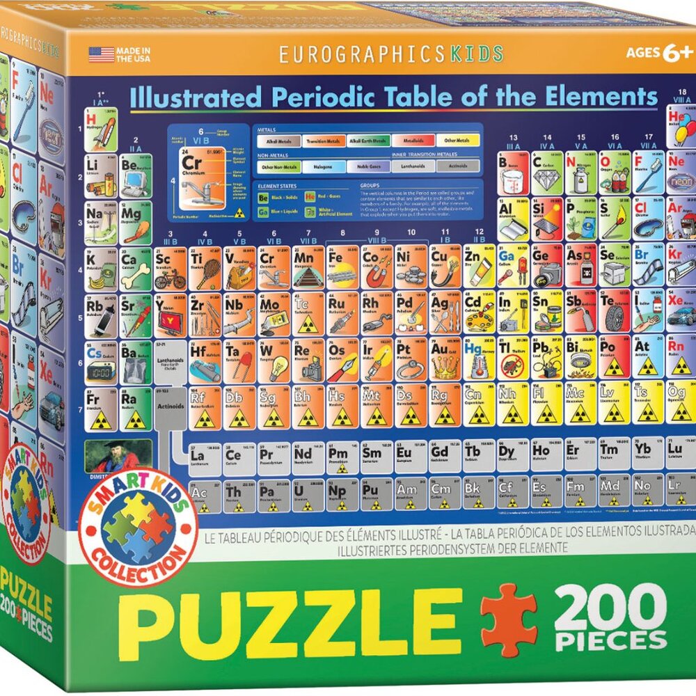 New sealed Eurographics 200pcs Puzzle-- Illustrated Periodic Table of the Elemen